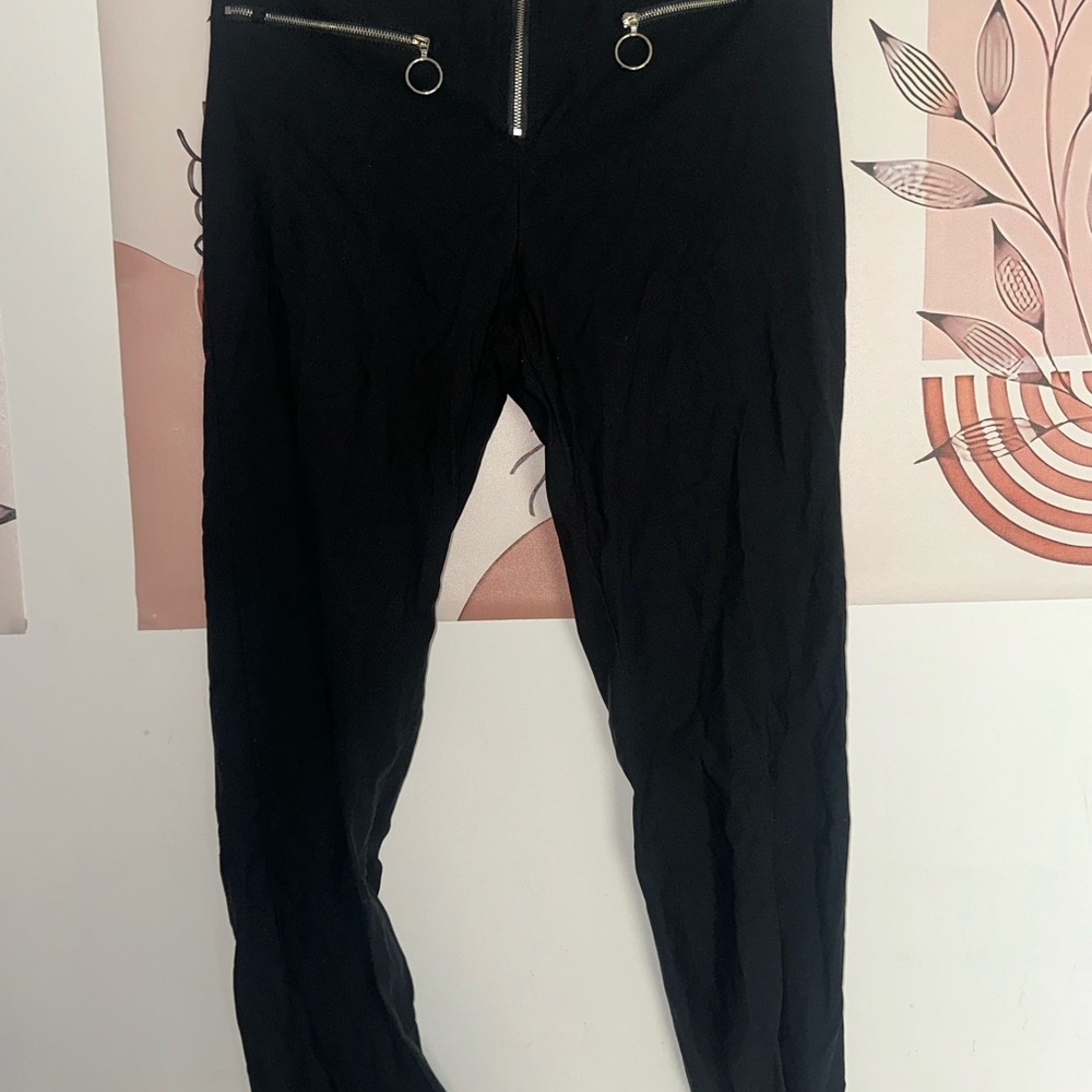 Fashion Nova Black Women’s Dress Pants with Zipper Detail
